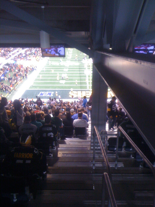 Worst seat at Super Bowl 45? I mean, I can see some of the field.
