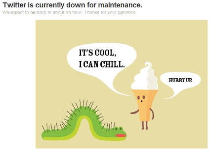 Twitter Caterpillar & Icecream Cone Maintenance Guy