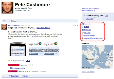 Google Profile: Mashable's Pete Cashmore on Google Buzz